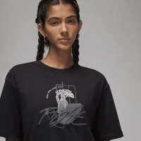 Nike Jordan жіноча Graphic футболка колір чорний