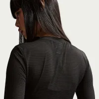 Nike Sportswear жіноча Tight Long-Sleeve Sheer Top колір чорний