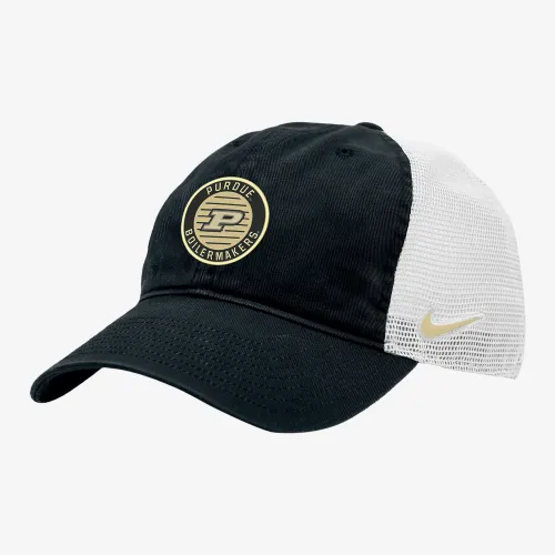 Purdue Heritage86 Nike College Trucker Hat колір чорний