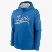Detroit Lions Rewind Club Logo мужские Nike NFL Pullover Толстовка с капюшоном синий