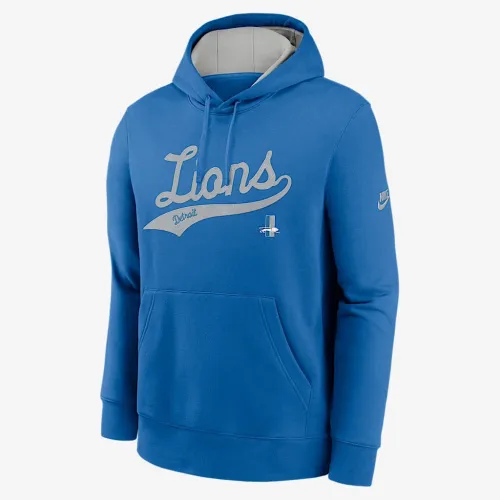 Detroit Lions Rewind Club Logo мужские Nike NFL Pullover Толстовка с капюшоном синий