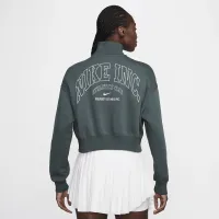 Nike Sportswear Phoenix Fleece жіноча 1/2-Zip Cropped світшот колір зелений