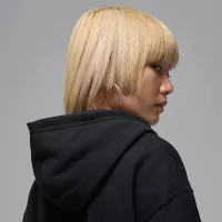 Nike Jordan Brooklyn Fleece жіноча Cropped Full-Zip Толстовка з капюшоном колір чорний