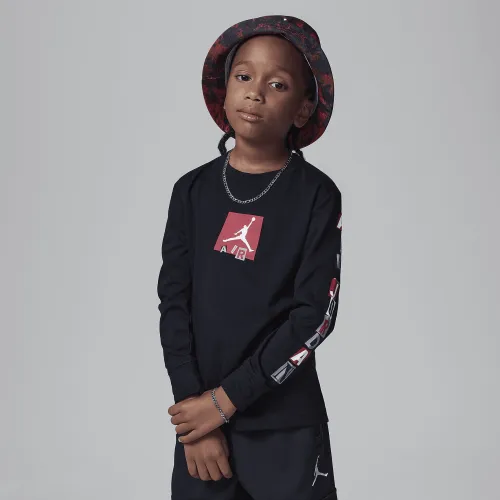 Nike Jordan Air Stacked Long Sleeve Tee Little Kids футболка цвет черный