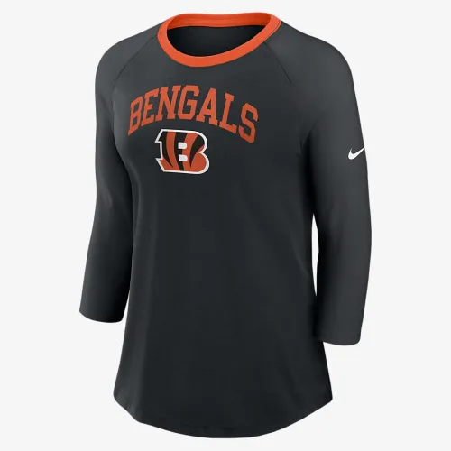 Cincinnati Bengals жіноча Nike NFL 3/4-Sleeve футболка колір чорний