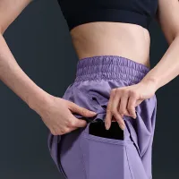 Nike One женская Dri-FIT 2-in-1 шорты цвет фиолетовый