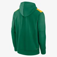 Athletics Authentic Collection мужские Nike Therma MLB Pullover Толстовка с капюшоном цвет зеленый