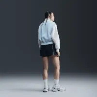 Nike Sportswear Phoenix Fleece женская Loose V-Neck Sleeveless Cropped Top синий