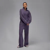 Nike Jordan Brooklyn Fleece женская 1/4-Zip Top цвет фиолетовый