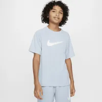 Nike Multi Big детские (для мальчиков) Dri-FIT Graphic тренировочные Top синий