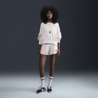 NikeCourt Heritage женская Mid-Rise French Terry Tennis шорты цвет коричневый