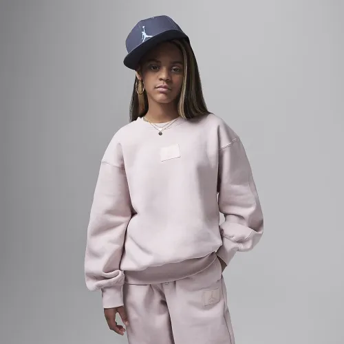 Nike Jordan Flight Essentials Big дитячі оверсайз Crew Pink