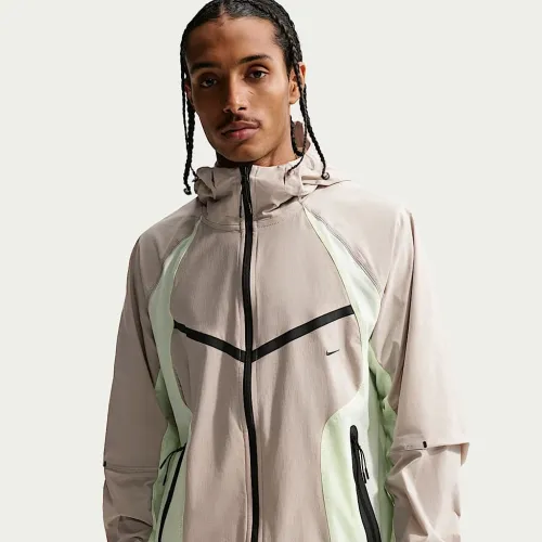 Nike Tech чоловічі Dri-FIT Woven Full-Zip Color-Block Windrunner Куртка колір коричневий