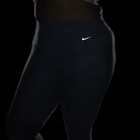 Nike Go женская Firm-Support С высокой Талией Full-Length лосины с карманами(большие размеры) синий