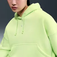 Nike Sportswear Phoenix Fleece женская Over-оверсайз Pullover Толстовка с капюшоном цвет зеленый