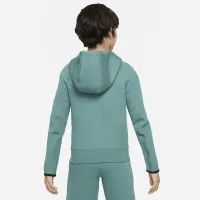 Nike Sportswear Tech Fleece Big детские (для мальчиков) Full-Zip Толстовка с капюшоном цвет зеленый