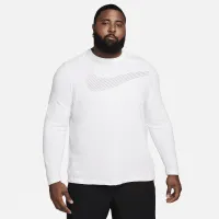 Nike мужские Dri-FIT Long-Sleeve Fitness футболка цвет белый