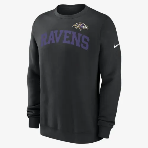 Baltimore Ravens Club чоловічі Nike NFL Pullover Crew колір чорний