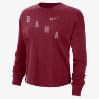 Alabama женская Nike College Long-Sleeve футболка цвет красный