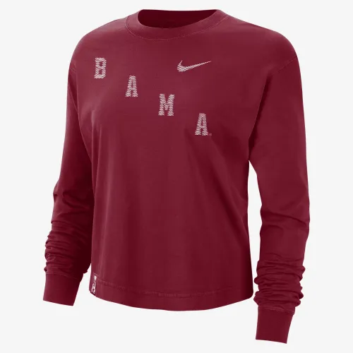 Alabama женская Nike College Long-Sleeve футболка цвет красный