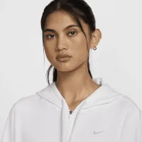 Nike Dri-FIT One женская Full-Zip French Terry Толстовка с капюшоном цвет белый