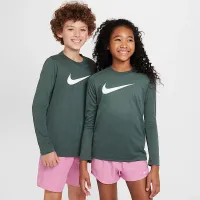 Nike Legend Big дитячі Dri-FIT Long-Sleeve футболка колір зелений