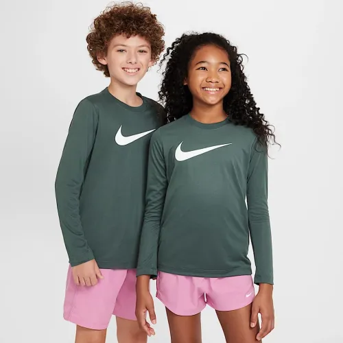 Nike Legend Big дитячі Dri-FIT Long-Sleeve футболка колір зелений