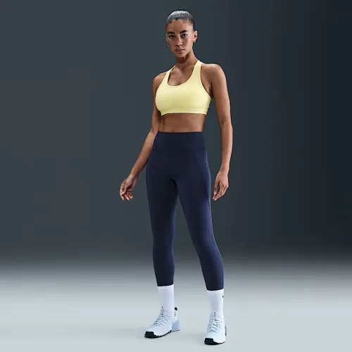 Nike Universa женская С высокой Талией Full-Length лосины with No Front Seam синий