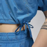 Nike Jordan женская Knit Cropped Top синий