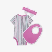Nike Happy Camper Baby 3-Piece Bodysuit Box набор цвет белый
