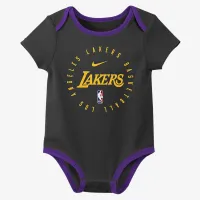 Los Angeles Lakers Baby Nike NBA 3 пари Bodysuit комплект колір чорний