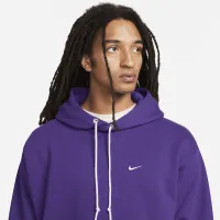 Nike Solo Swoosh мужские Fleece Pullover Толстовка с капюшоном цвет фиолетовый
