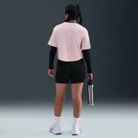 Nike Pro Girls' Dri-FIT шорты (Extended Size) цвет черный