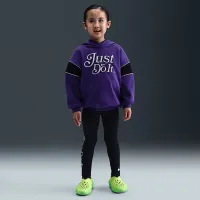 Nike Varsity Prep Little детские Pullover Толстовка с капюшоном and лосины набор цвет черный
