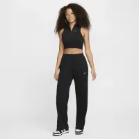 Nike Sportswear Chill Terry женская Mid-Rise French Terry Open-Hem Sweatpants цвет черный
