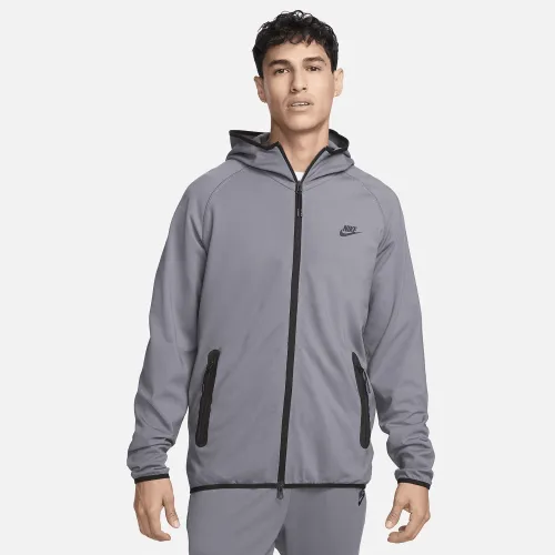 Nike Tech мужские Lightweight Knit Full-Zip Толстовка с капюшоном цвет серый