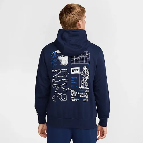 Nike Club чоловічі French Terry Толстовка з капюшоном блакитний