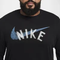 Nike мужские Dri-FIT Long-Sleeve Fitness футболка цвет черный