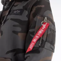 Кофта/футболка Alpha Industries Back Print Hoody Camo Print 178318C125 - разноцветная