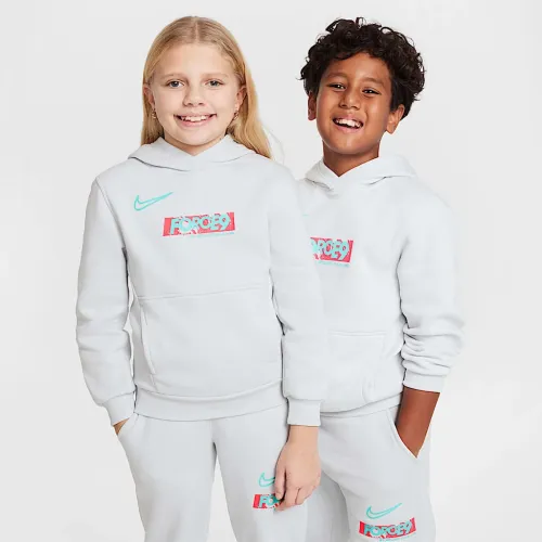 Nike Erling Haaland Club Fleece Big дитячі Толстовка з капюшоном колір сірий