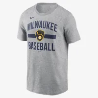 Milwaukee Brewers Arched мужские Nike MLB футболка цвет серый