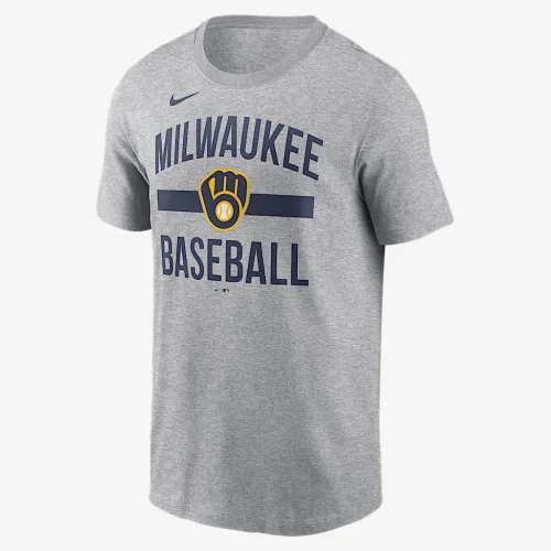 Milwaukee Brewers Arched чоловічі Nike MLB футболка колір сірий