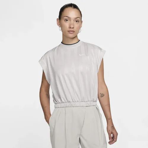 Nike Sportswear Collection женская Dri-FIT Short-Sleeve Jacquard Jersey цвет серый