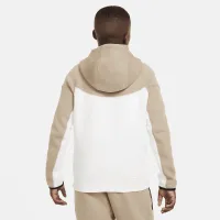 Nike Sportswear Tech Fleece Big детские (для мальчиков) Full-Zip Толстовка с капюшоном (Extended Size) цвет белый