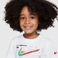 Nike Toddler синийprint футболка цвет белый