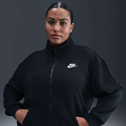Nike Sportswear Club Fleece женская Loose Track Куртка (большие размеры) цвет черный