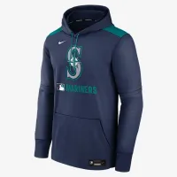 Seattle Mariners Authentic Collection мужские Nike Therma MLB Pullover Толстовка с капюшоном синий
