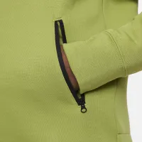 Nike Sportswear Tech Fleece Big детские (Girls') Full-Zip Толстовка с капюшоном (Extended Size) цвет зеленый