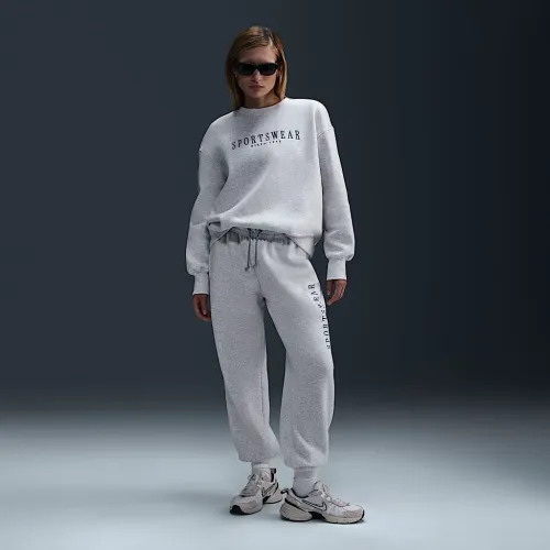 Nike Sportswear Phoenix Fleece женская С высокой Талией оверсайз Sweatpants цвет коричневый