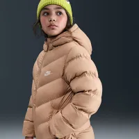 Nike Sportswear All Day Play Big детские Therma-FIT Loose-Fit Puffer Куртка цвет коричневый